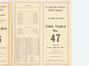 LOT of 6 SLSF Frisco Railway Employee Timetables 1965, 1967, & 1969