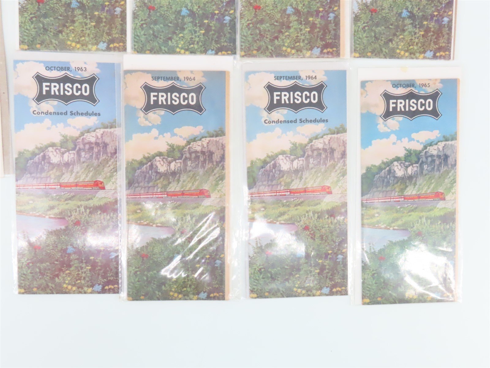 LOT of 17 Vintage SLSF Frisco Railway Public Timetables 1950s/60s