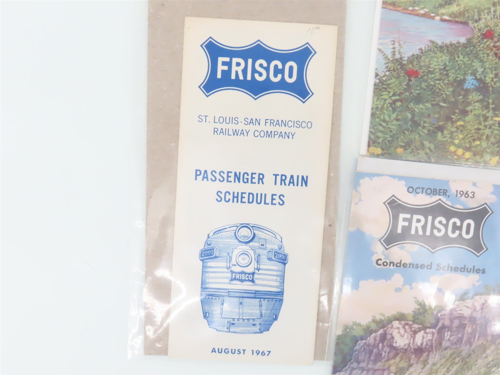LOT of 17 Vintage SLSF Frisco Railway Public Timetables 1950s/60s