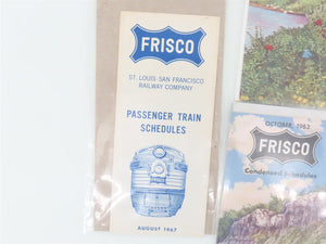 LOT of 17 Vintage SLSF Frisco Railway Public Timetables 1950s/60s