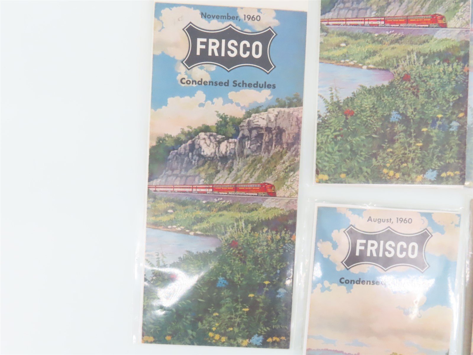 LOT of 17 Vintage SLSF Frisco Railway Public Timetables 1950s/60s