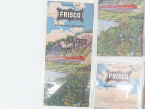 LOT of 17 Vintage SLSF Frisco Railway Public Timetables 1950s/60s