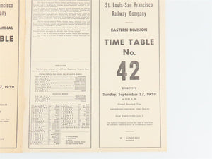LOT of 4 Vintage SLSF Frisco Railway Employee Timetables 1959 & 1960