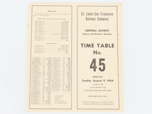 LOT of 5 Vintage SLSF Frisco Railway Employee Timetables 1961, 1962, & 1964
