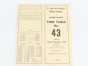 LOT of 5 Vintage SLSF Frisco Railway Employee Timetables 1961, 1962, & 1964