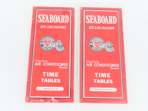 LOT of 6 Vintage SAL Seaboard Air Line Railway Public Timetables 1937