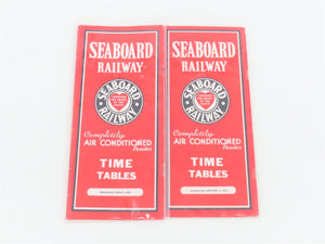 LOT of 8 Vintage SAL Seaboard Air Line Railway Public Timetables 1939