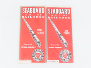 LOT of 10 Vintage SAL Seaboard Air Line Railroad Public Timetables 1950-1959