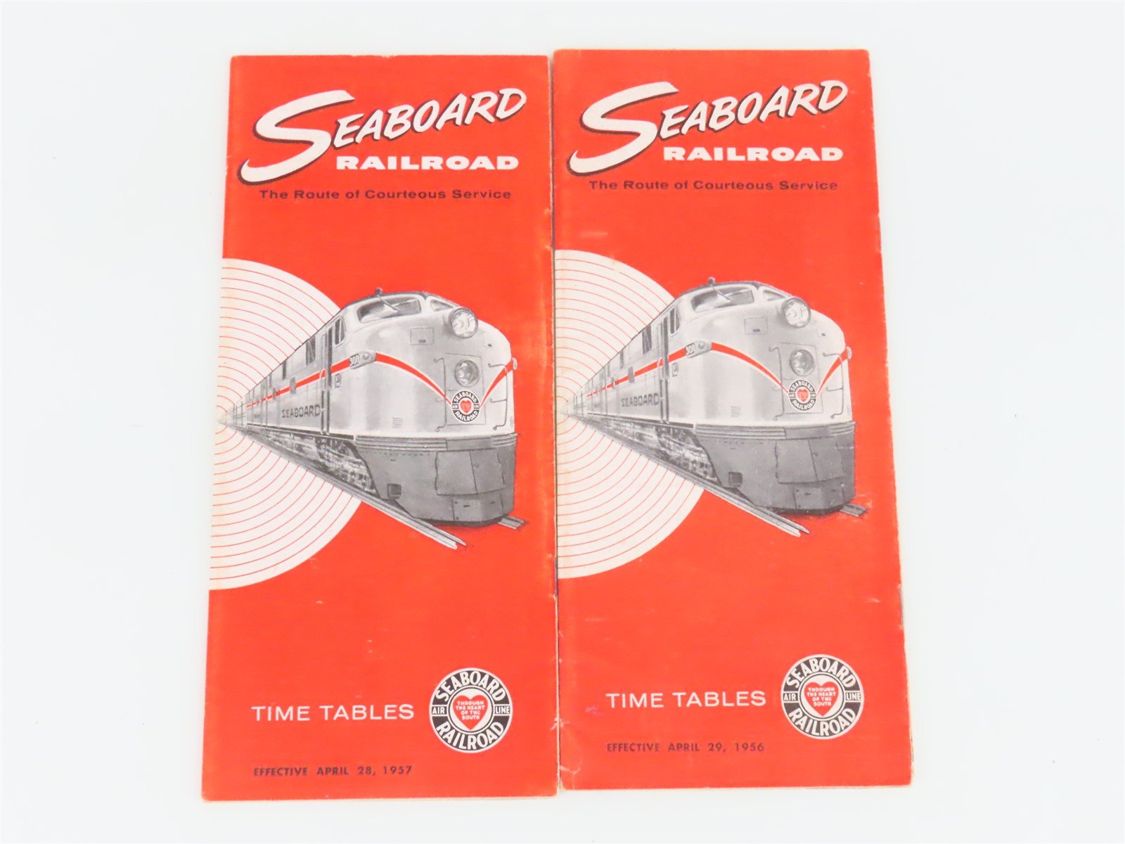 LOT of 10 Vintage SAL Seaboard Air Line Railroad Public Timetables 1950-1959