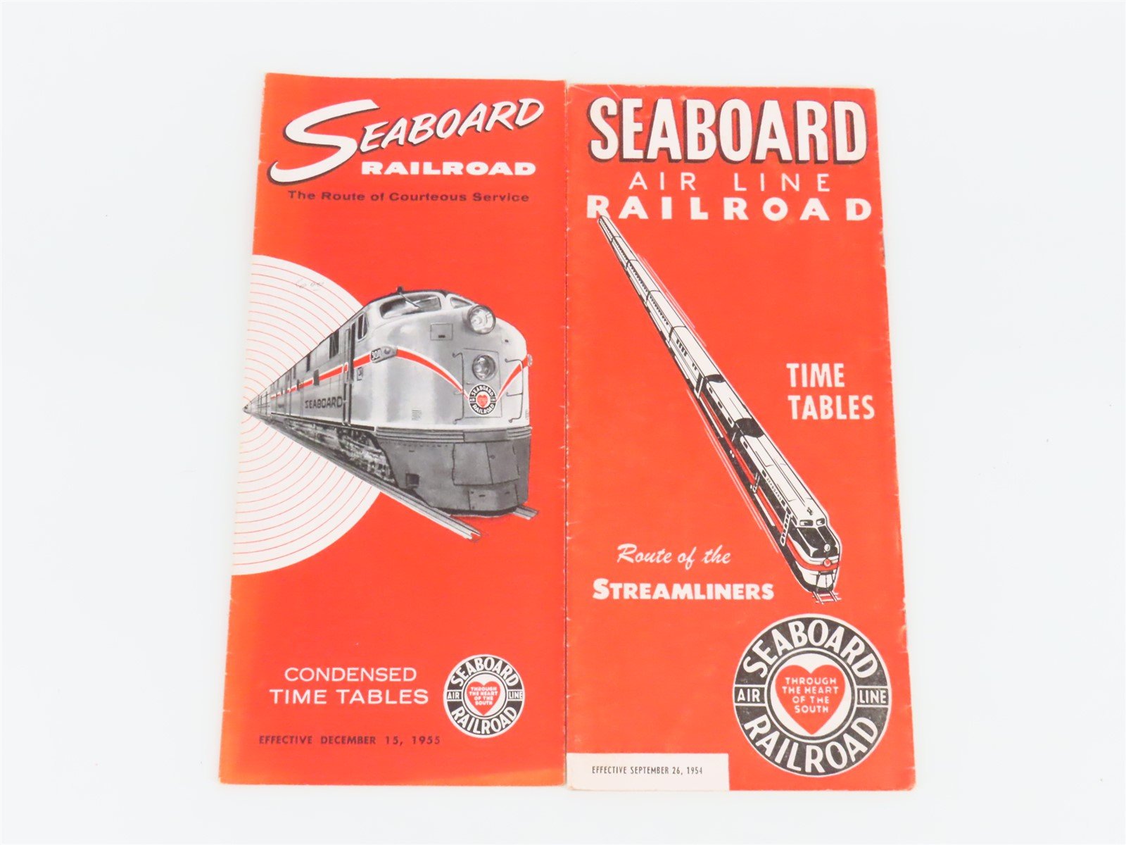 LOT of 10 Vintage SAL Seaboard Air Line Railroad Public Timetables 1950-1959