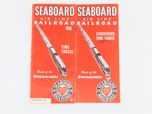 LOT of 12 Vintage SAL Seaboard Air Line Railroad Public Timetables 1954-1957