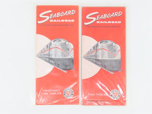 LOT of 12 Vintage SAL Seaboard Air Line Railroad Public Timetables 1954-1957