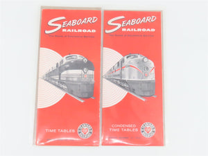 LOT of 12 Vintage SAL Seaboard Air Line Railroad Public Timetables 1954-1957