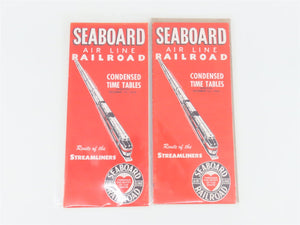 LOT of 12 Vintage SAL Seaboard Air Line Railroad Public Timetables 1954-1957