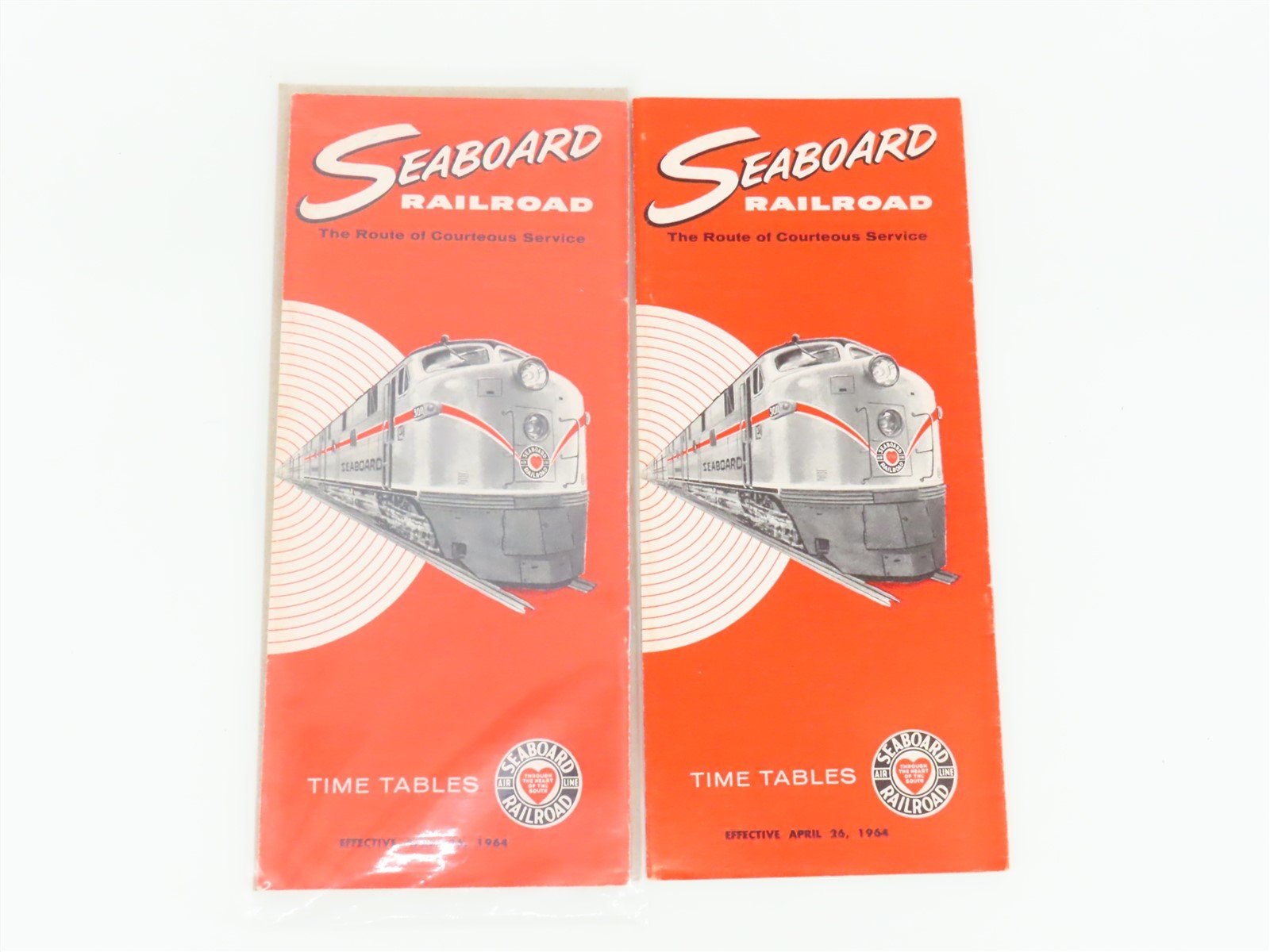 LOT of 18 Vintage SAL Seaboard Air Line Railroad Public Timetables 1964 & 1965