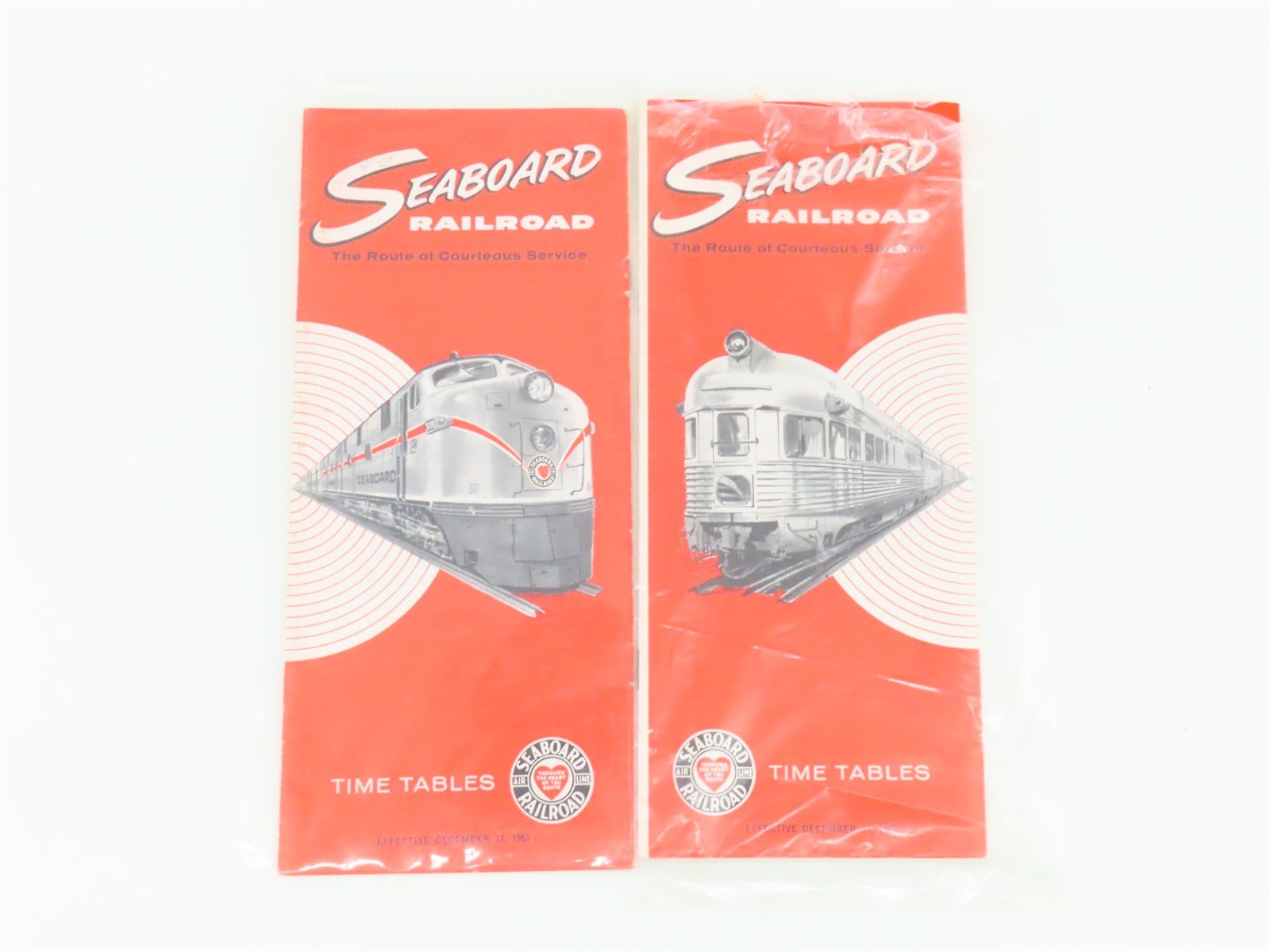 LOT of 18 Vintage SAL Seaboard Air Line Railroad Public Timetables 1964 & 1965