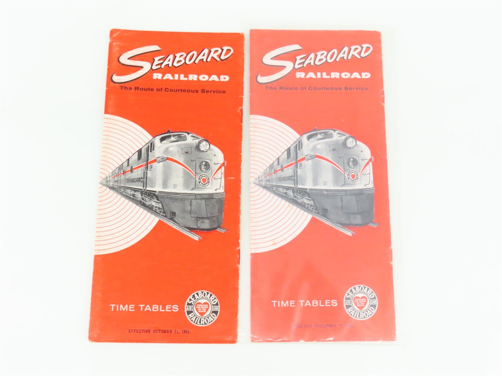 LOT of 18 Vintage SAL Seaboard Air Line Railroad Public Timetables 1964 & 1965