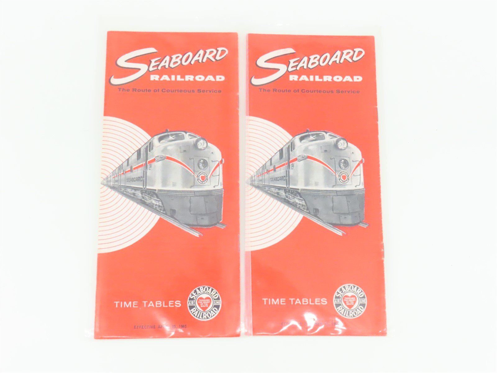 LOT of 18 Vintage SAL Seaboard Air Line Railroad Public Timetables 1964 & 1965