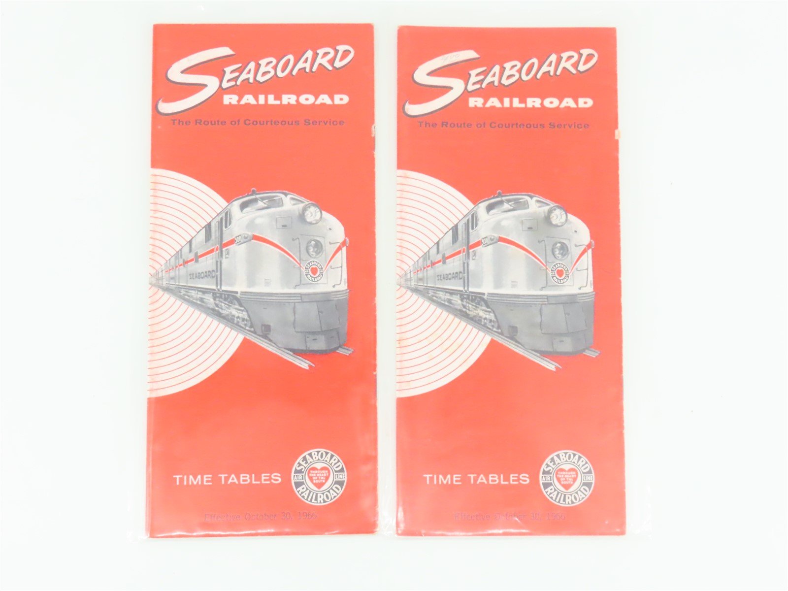 LOT of 14 Vintage SAL Seaboard Air Line Railroad Public Timetables 1966 & 1967