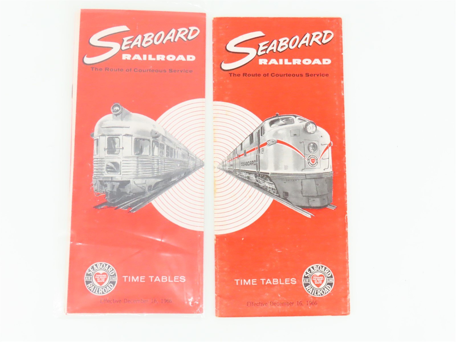 LOT of 14 Vintage SAL Seaboard Air Line Railroad Public Timetables 1966 & 1967