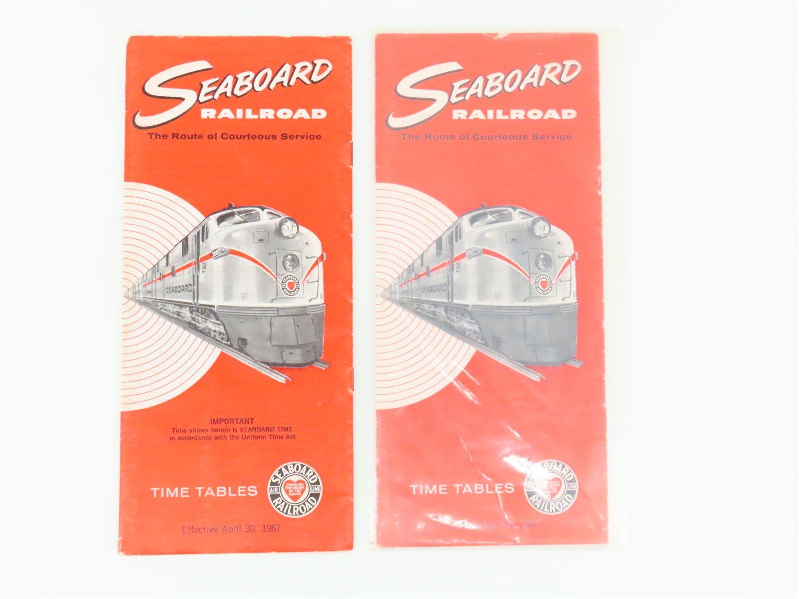 LOT of 14 Vintage SAL Seaboard Air Line Railroad Public Timetables 1966 & 1967
