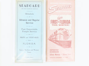 LOT of 5 Vintage SAL & SCL Seaboard Public Passenger & Freight Timetables 1960s