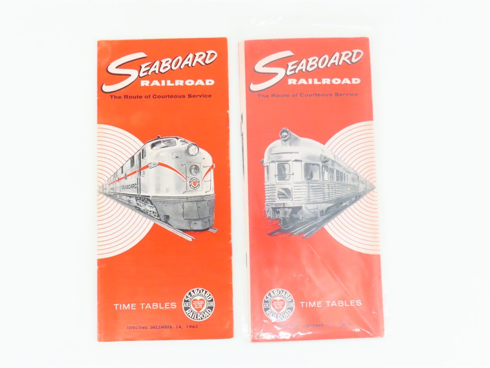 LOT of 18 Vintage SAL Seaboard Air Line Railroad Public Timetables 1962 & 1963