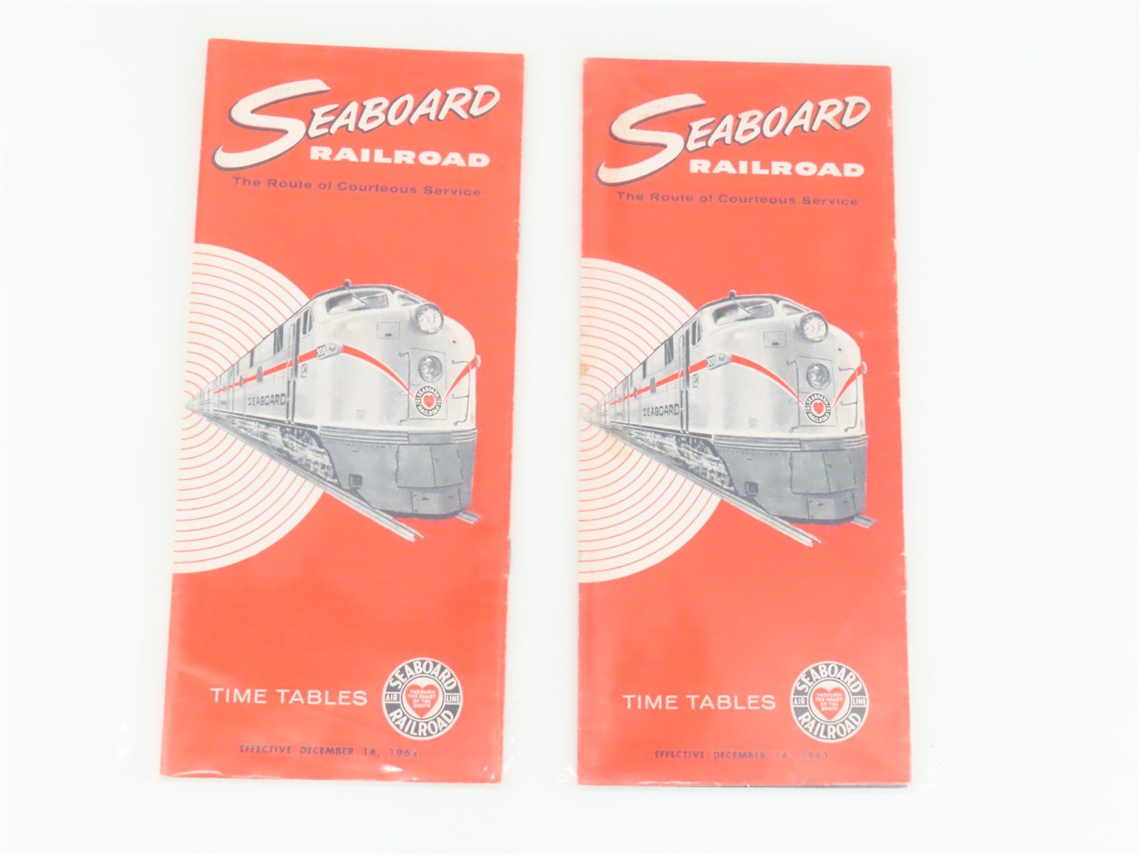 LOT of 18 Vintage SAL Seaboard Air Line Railroad Public Timetables 1962 & 1963