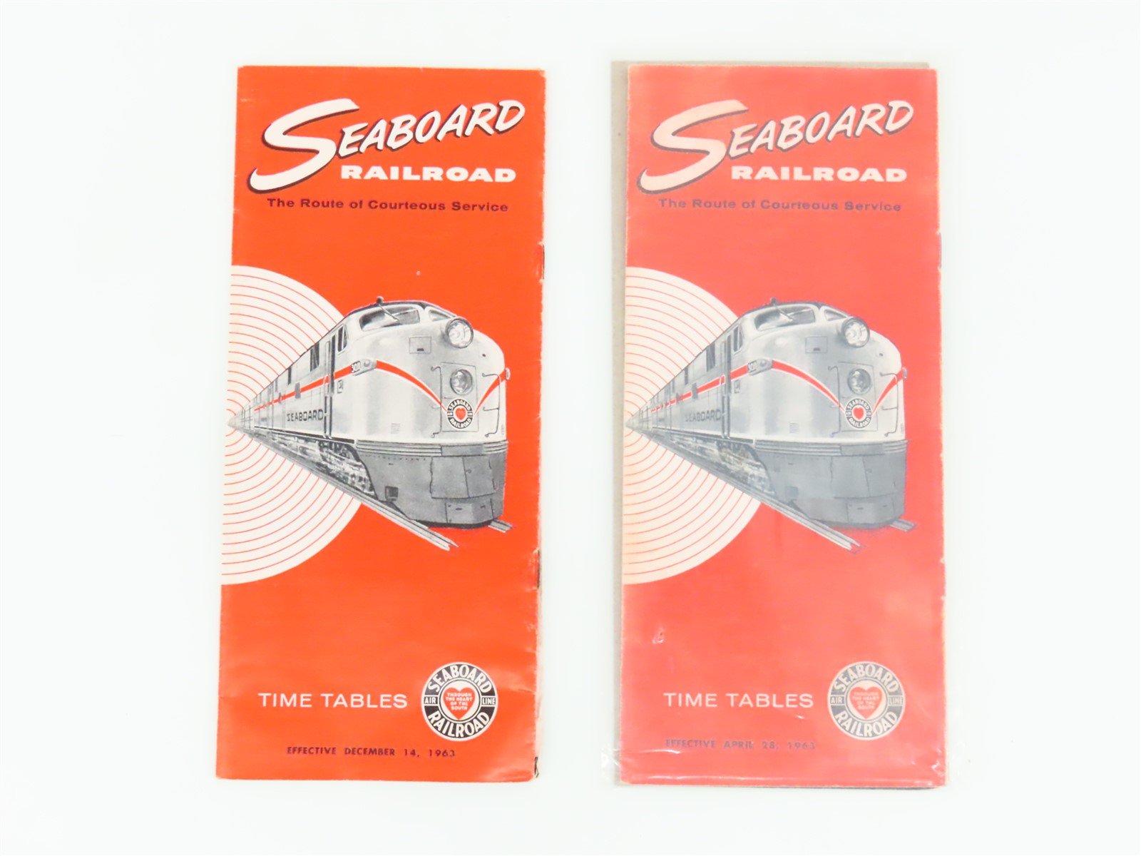 LOT of 18 Vintage SAL Seaboard Air Line Railroad Public Timetables 1962 & 1963