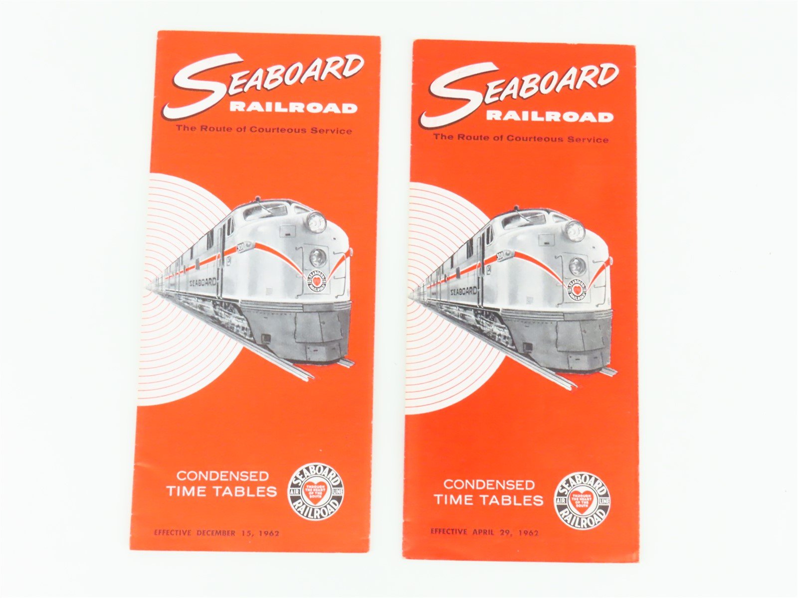 LOT of 18 Vintage SAL Seaboard Air Line Railroad Public Timetables 1962 & 1963