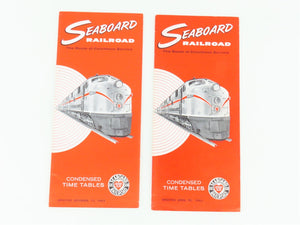 LOT of 18 Vintage SAL Seaboard Air Line Railroad Public Timetables 1962 & 1963