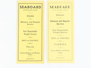 LOT of 5 Vintage SAL Seaboard Air Line Railroad Public Freight Timetables 1960s