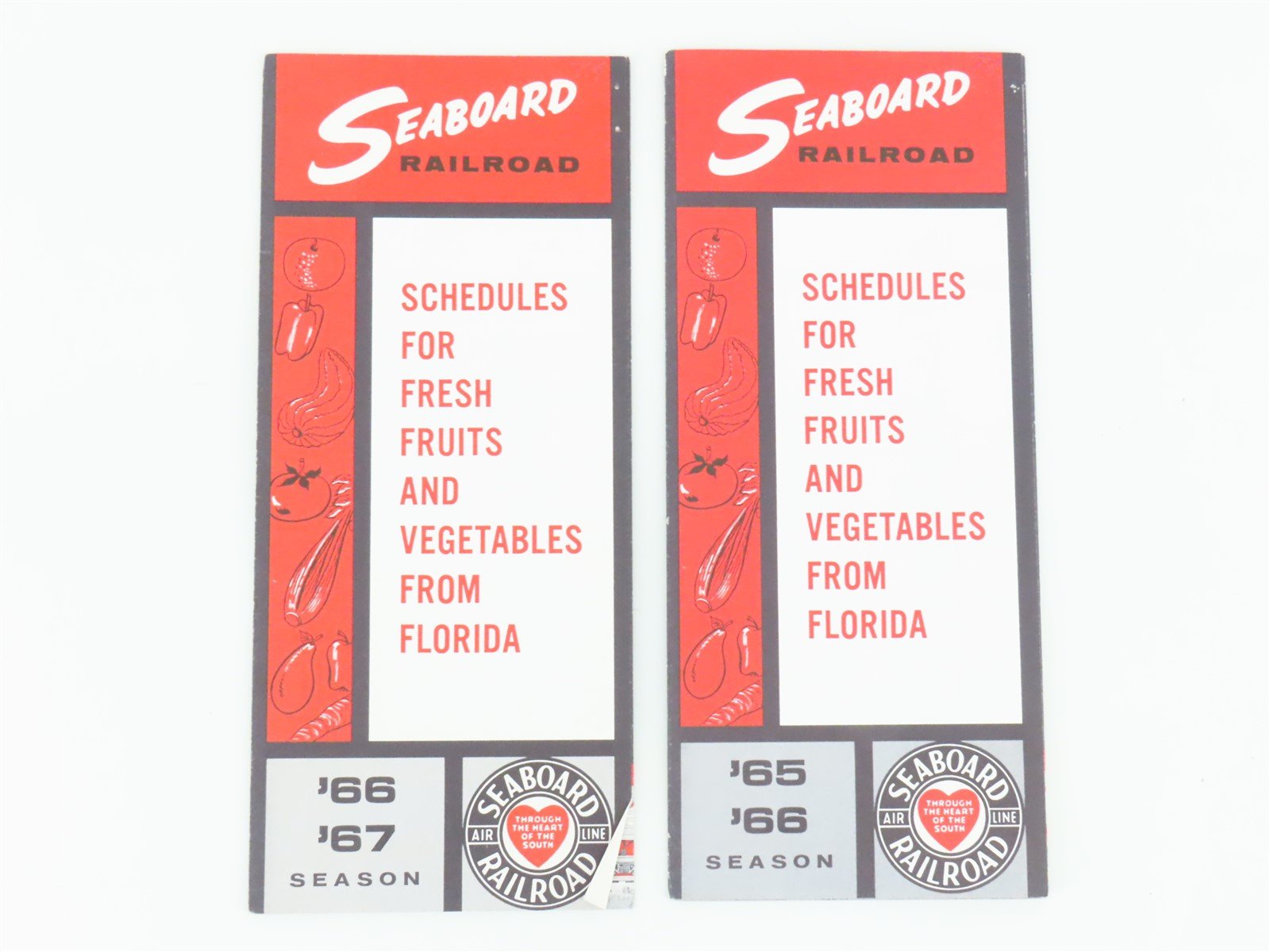 LOT of 5 Vintage SAL Seaboard Air Line Railroad Public Freight Timetables 1960s