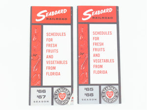 LOT of 5 Vintage SAL Seaboard Air Line Railroad Public Freight Timetables 1960s