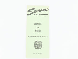 LOT of 5 Vintage SAL Seaboard Air Line Railroad Public Freight Timetables 1960s