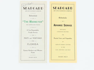 LOT of 4 Vintage SAL Seaboard Air Line Railroad Public Freight Timetables 1950s