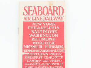 Antique SAL Seaboard Air Line Railway Folder No. 24 Public Timetable 1917