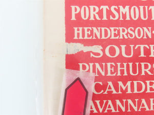 Antique SAL Seaboard Air Line Railway Folder No. 24 Public Timetable 1917
