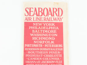 Antique SAL Seaboard Air Line Railway Folder No. 26 Public Timetable 1917
