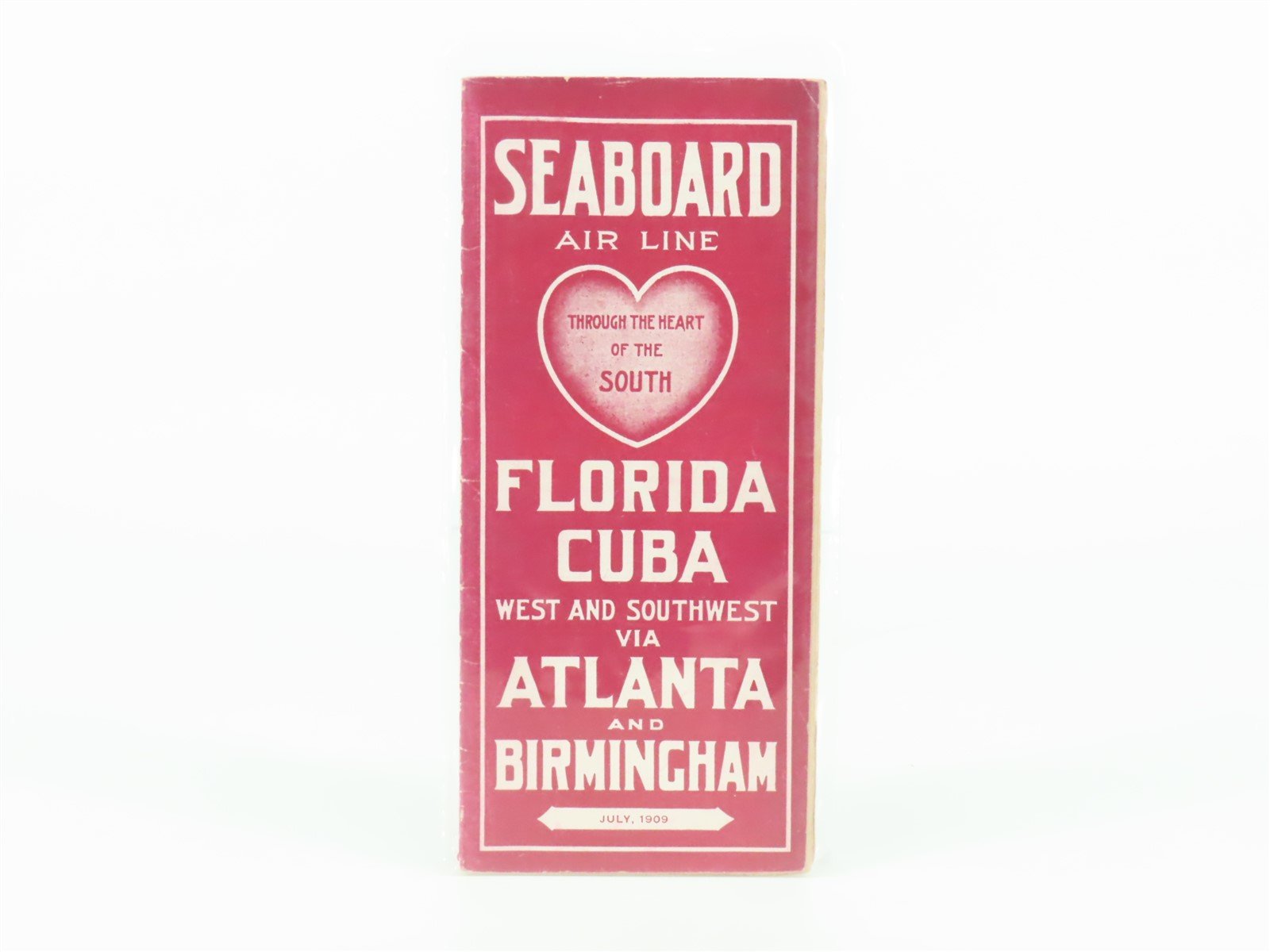 Antique SAL Seaboard Air Line Railway Public Timetable 1909