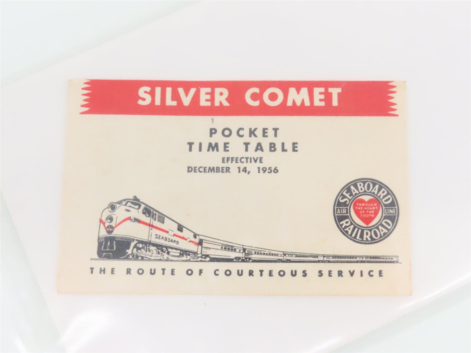 LOT of 6 Vintage SAL Seaboard Air Line Public Timetable Pocket Cards 1950s/60s