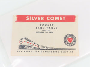 LOT of 6 Vintage SAL Seaboard Air Line Public Timetable Pocket Cards 1950s/60s