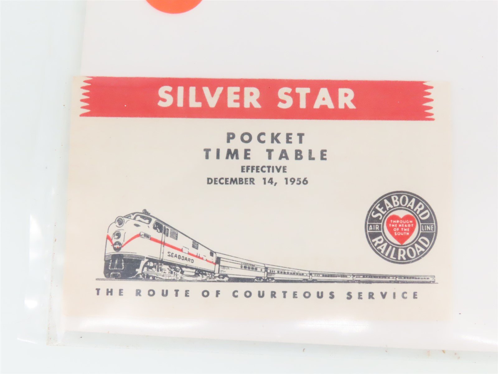 LOT of 6 Vintage SAL Seaboard Air Line Public Timetable Pocket Cards 1950s/60s