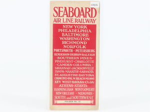 Antique SAL Seaboard Air Line Railway Folder No. 16 Public Timetable 1916