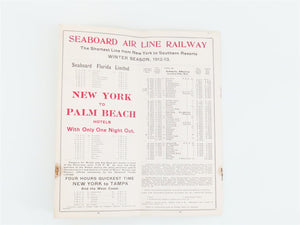 Antique SAL Seaboard Air Line Railway Public Timetable 1913