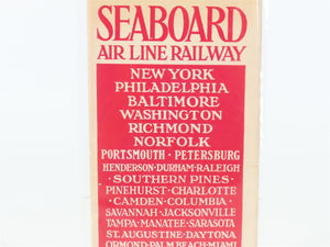 Antique SAL Seaboard Air Line Railway Public Timetable 1913