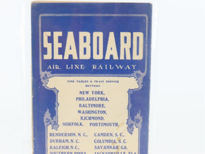 Antique SAL Seaboard Air Line Railway Public Timetable 1905