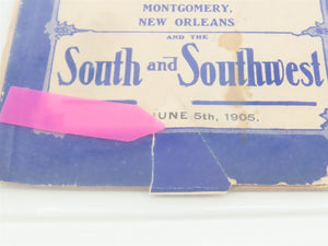 Antique SAL Seaboard Air Line Railway Public Timetable 1905