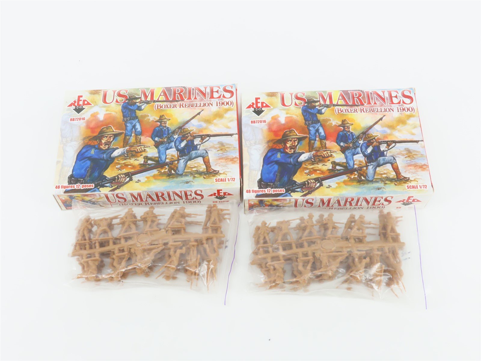LOT of 2 1:72 Red Box RB72016 US Marines Boxer Rebellion 1900 Figures/People