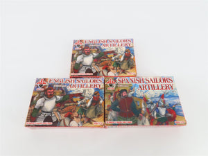 LOT of 3 1:72 Red Box 16-17th Century English & Spanish Artillery Figures/People